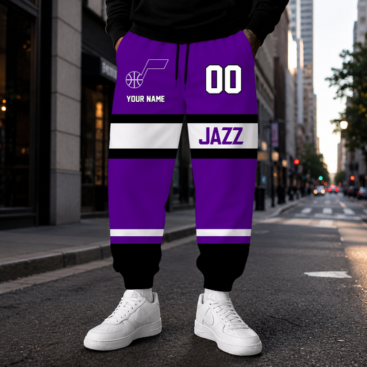 ELITE EDITION - NEW CUSTOMIZED NBA29 UJZ UTAH JAZZ SWEATPANTS