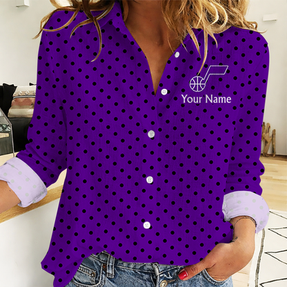 ELITE EDITION - NEW CUSTOMIZED NBA29 UJZ UTAH JAZZ WOMEN CASUAL SHIRT FOR FAN