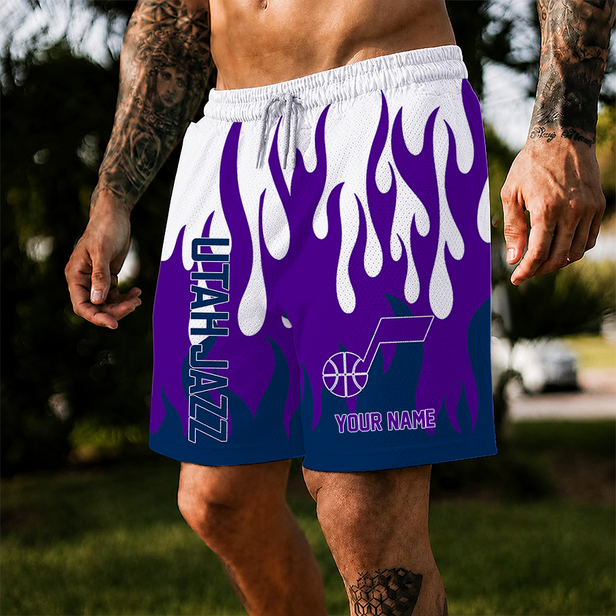 [HOT DEAL] NEW CUSTOMIZED NBA29 UJZ UTAH JAZZ SHORT PANTS