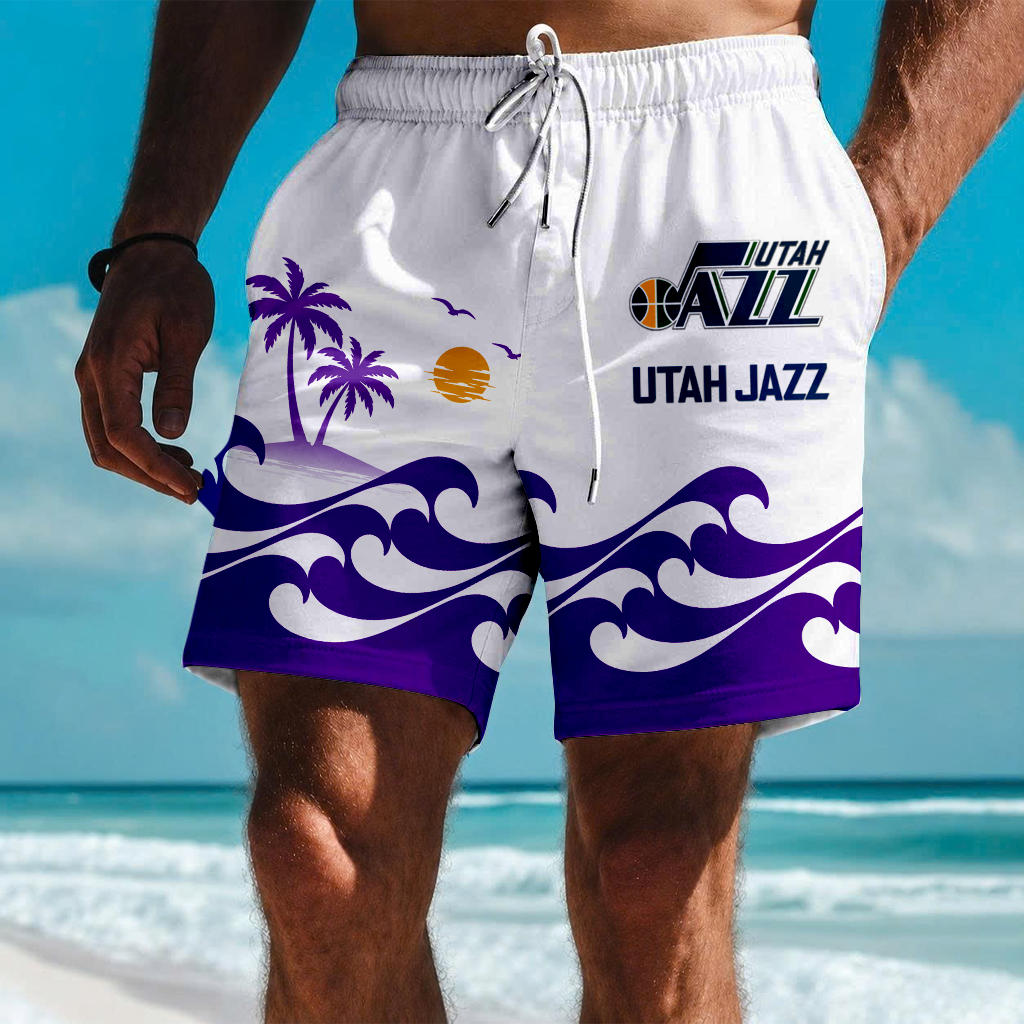 LIMITED EDITION - NEW CUSTOMIZED NBA29 UJZ UTAH JAZZ SHORT PANTS