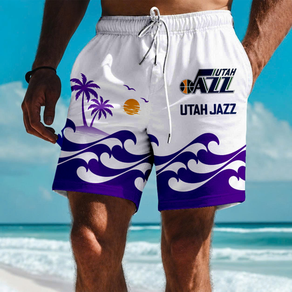 LIMITED EDITION - NEW CUSTOMIZED NBA29 UJZ UTAH JAZZ SHORT PANTS