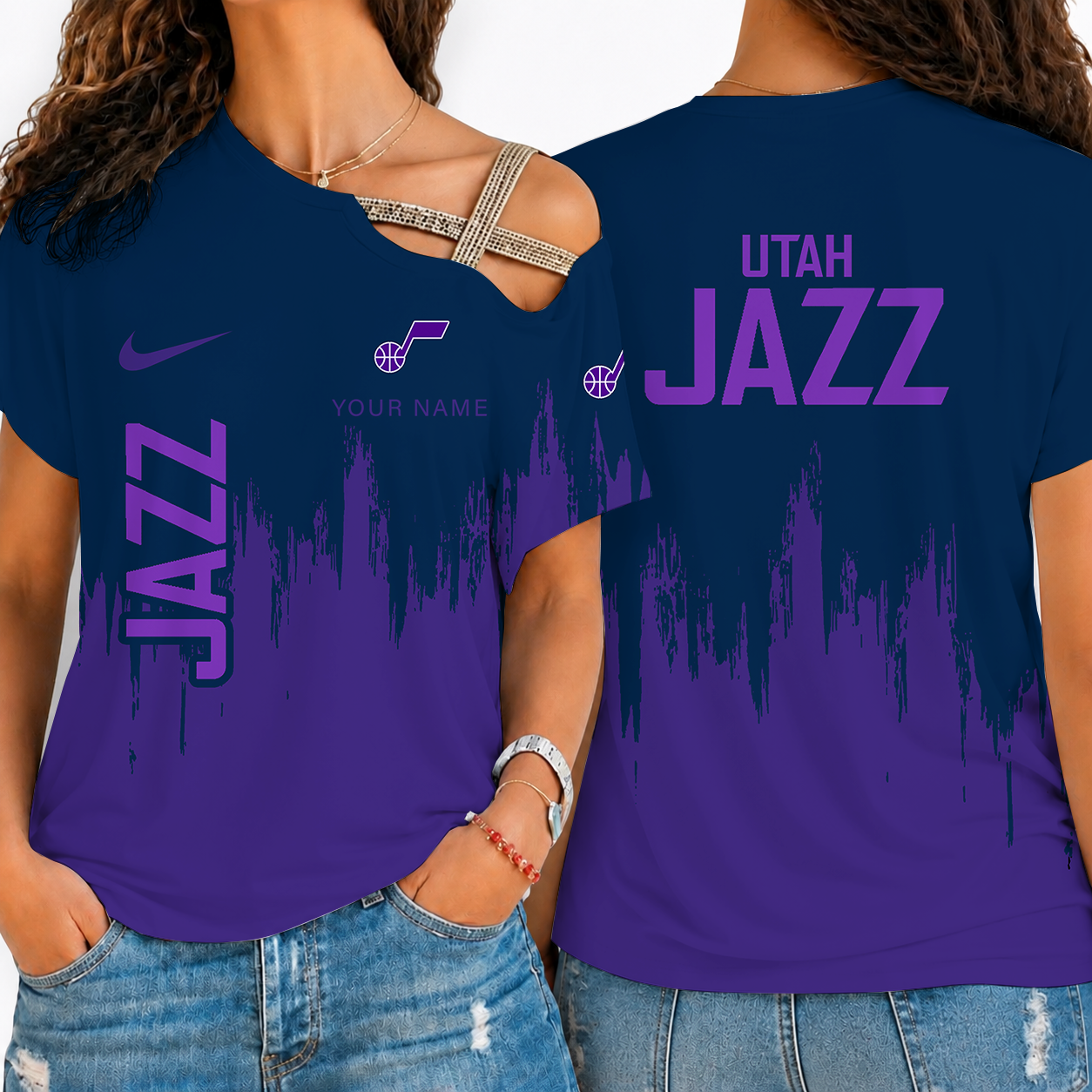 [HOT DEAL] NEW CUSTOMIZED NBA29 UJZ UTAH JAZZ SHOULDER SHIRT