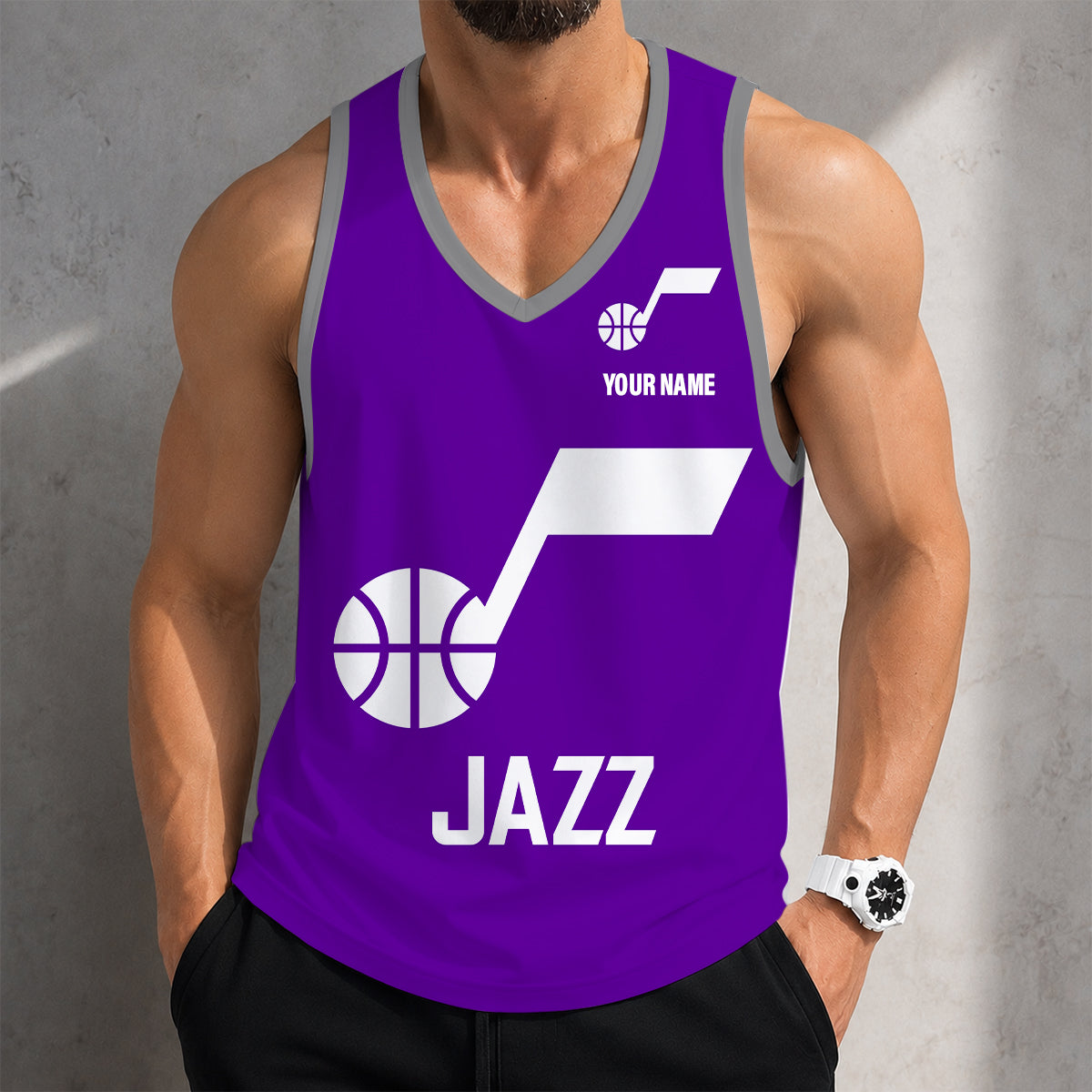 LIMITED EDITION - NEW CUSTOMIZED NBA29 UJZ UTAH JAZZ UNISEX TANK TOP