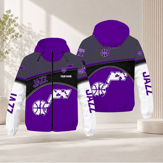 LIMITED EDITION - NEW CUSTOMIZED NBA29 UJZ UTAH JAZZ WINDBREAKER JACKET