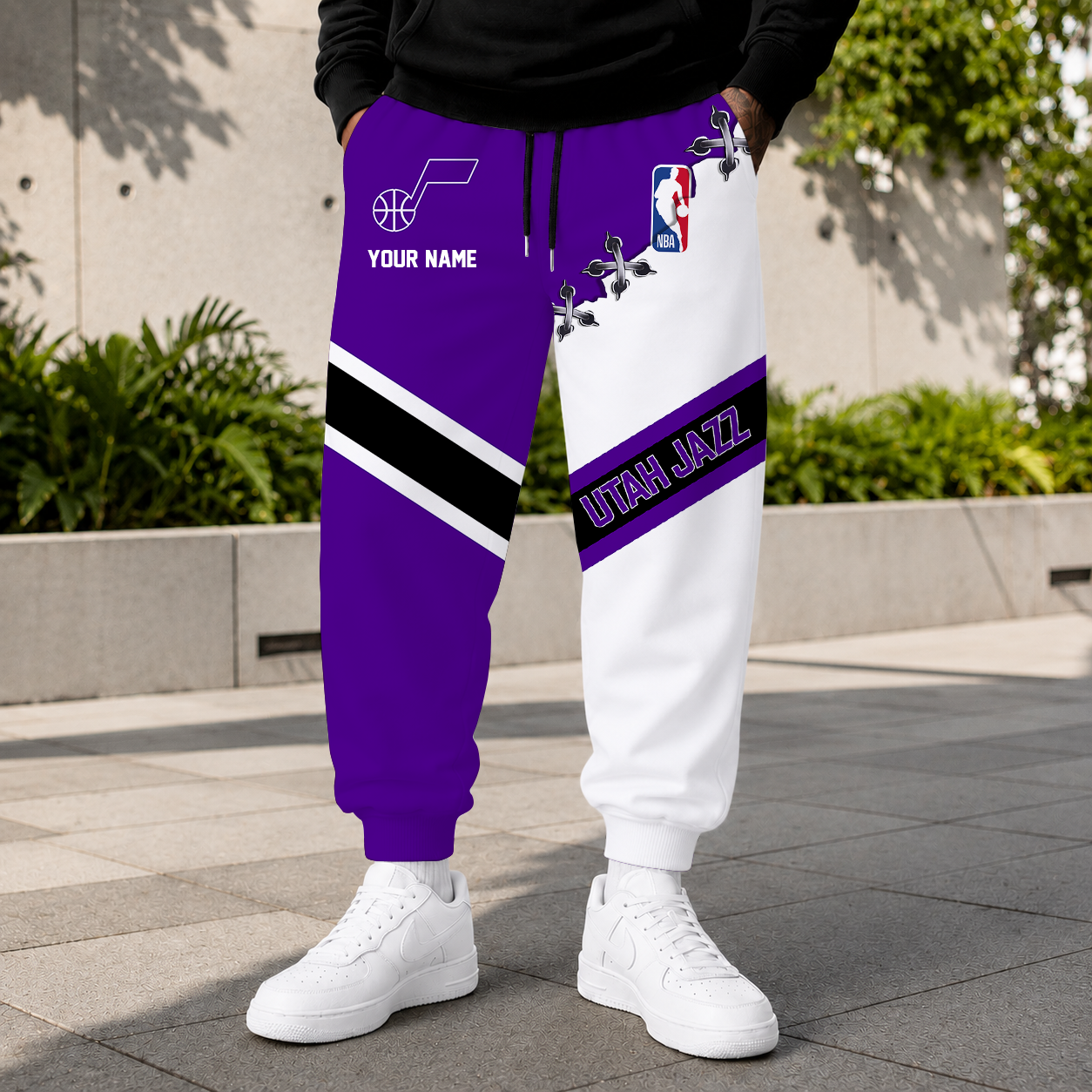 ELITE EDITION - NEW CUSTOMIZED NBA29 UJZ UTAH JAZZ SWEATPANTS
