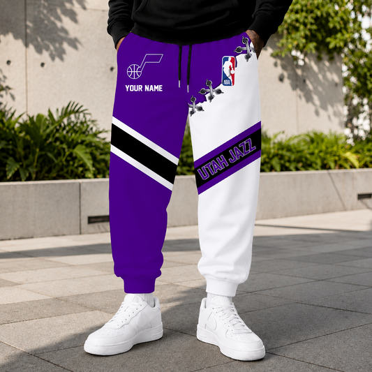 ELITE EDITION - NEW CUSTOMIZED NBA29 UJZ UTAH JAZZ SWEATPANTS