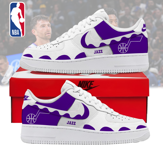 LIMITED EDITION - NEW CUSTOMIZED NBA29 UJZ UTAH JAZZ AF1 SNEAKERS