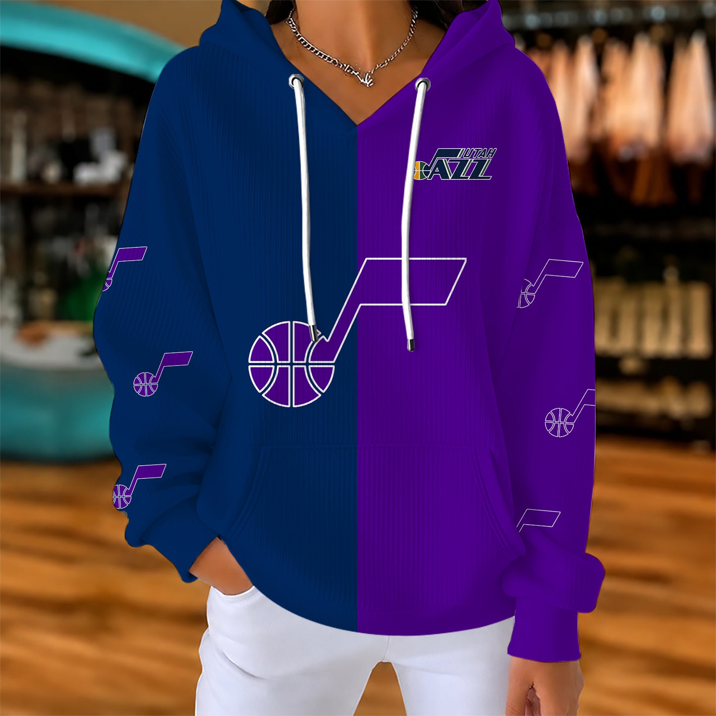 [HOT DEAL] NEW CUSTOMIZED NBA29 UJZ UTAH JAZZ  RIBBED HOODIE & SWEATSHIRT
