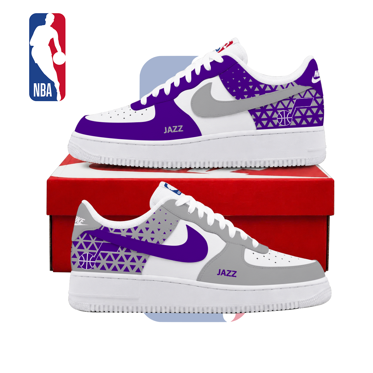 LIMITED EDITION - NEW CUSTOMIZED NBA29 UJZ UTAH JAZZ AF1 SHOES