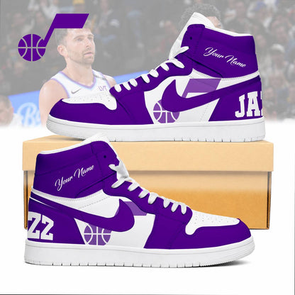 LIMITED EDITION - NEW CUSTOMIZED NBA29 UJZ UTAH JAZZ AIR JORDAN SNEAKERS