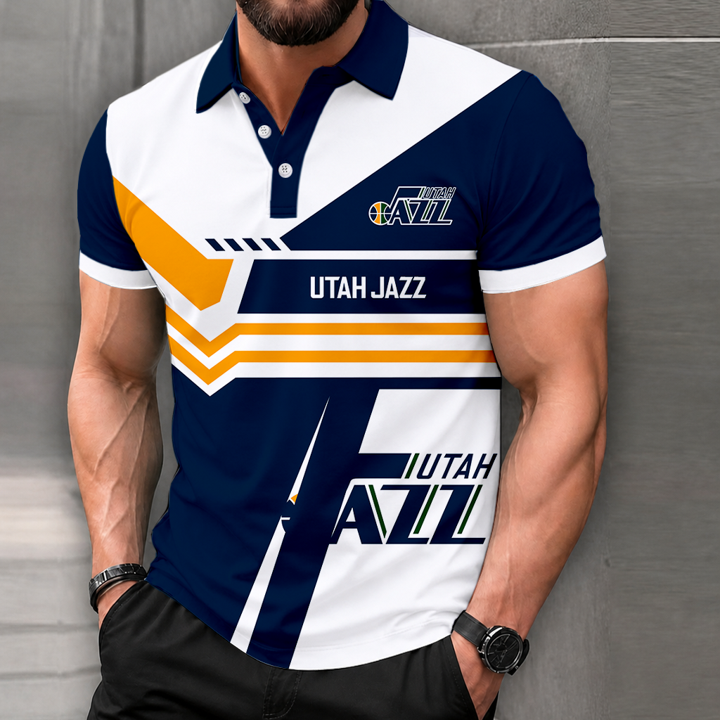 LIMITED EDITION - NEW CUSTOMIZED NBA29 UJZ UTAH JAZZ POLO SHIRT, ZIP POLO SHIRT & T-SHIRTS