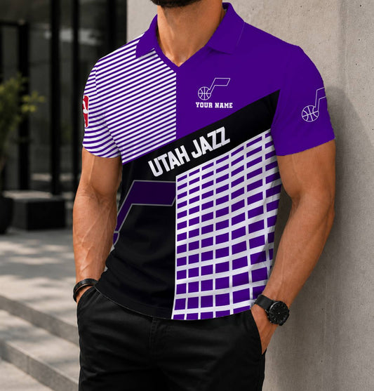 LIMITED EDITION - NEW CUSTOMIZED NBA29 UJZ UTAH JAZZ POLO SHIRT