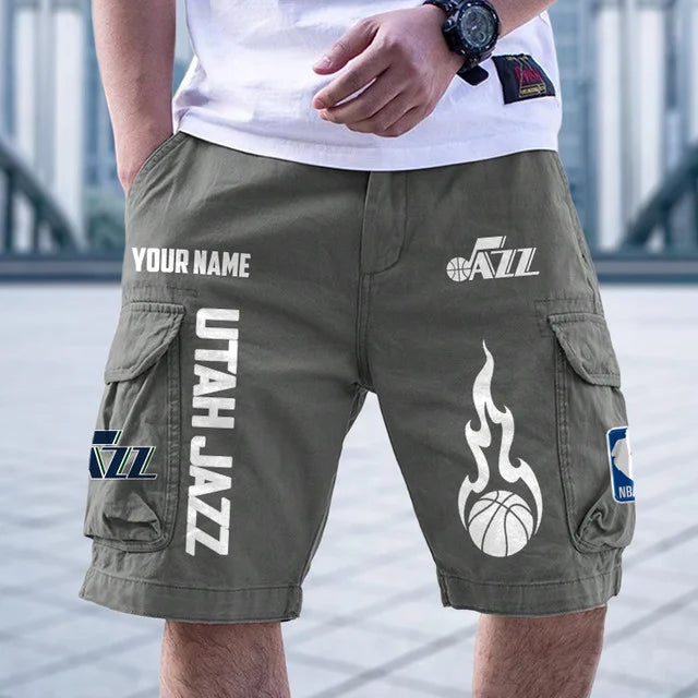 [HOT DEAL] NEW CUSTOMIZED NBA29 UJZ UTAH JAZZ CARGO SHORTS