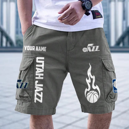 [HOT DEAL] NEW CUSTOMIZED NBA29 UJZ UTAH JAZZ CARGO SHORTS