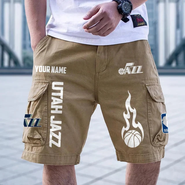 [HOT DEAL] NEW CUSTOMIZED NBA29 UJZ UTAH JAZZ CARGO SHORTS