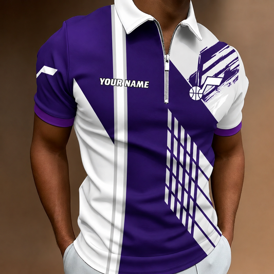LIMITED EDITION - NEW CUSTOMIZED NBA29 UJZ UTAH JAZZ POLO SHIRT, ZIP POLO SHIRT & T-SHIRTS