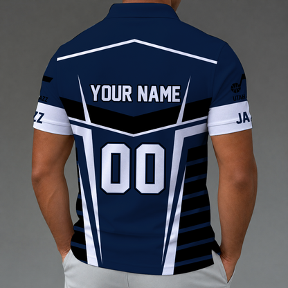 [HOT DEAL] NEW CUSTOMIZED NBA29 UJZ UTAH JAZZ ZIP POLO SHIRT