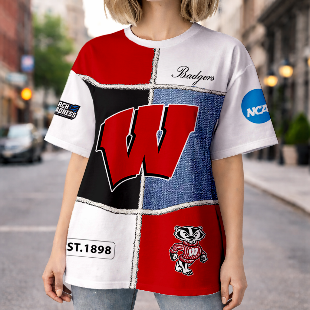 VIRAL EDITION - NEW CUSTOMIZED NCAA MAM29 WSB WS BADGERS HOODIE, T-SHIRTS, ZIP HOODIE, SWEATSHIRTS & POLO SHIRT