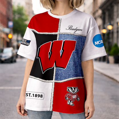 VIRAL EDITION - NEW CUSTOMIZED NCAA MAM29 WSB WS BADGERS HOODIE, T-SHIRTS, ZIP HOODIE, SWEATSHIRTS & POLO SHIRT