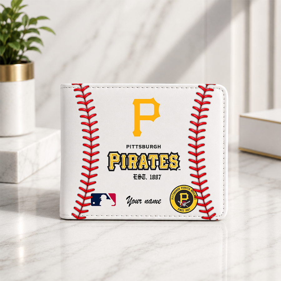 LIMITED EDITION - NEW CUSTOMIZED MLB29 PHP PITTSBURGH PIRATES LEATHER WALLET