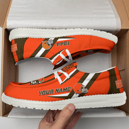 [SPECIAL OFFER] NEW CUSTOMIZED NFL29 CLB CLEVELAND BROWNS LOAFER SHOES