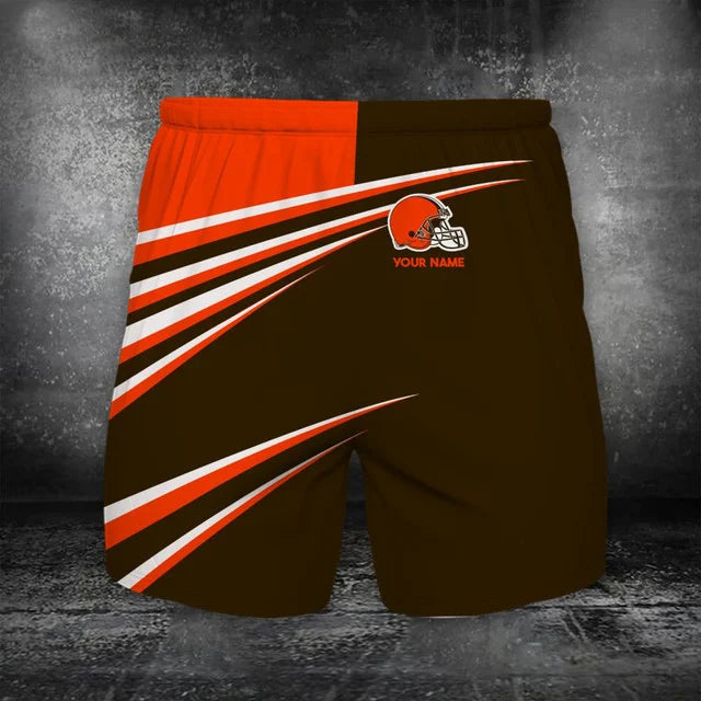 VIRAL EDITION - NEW CUSTOMIZED NFL29 CLB CLEVELAND BROWNS POLO, T-SHIRT & SHORT PANTS SET