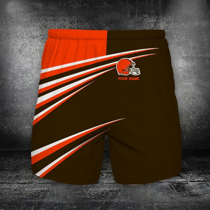 VIRAL EDITION - NEW CUSTOMIZED NFL29 CLB CLEVELAND BROWNS POLO, T-SHIRT & SHORT PANTS SET