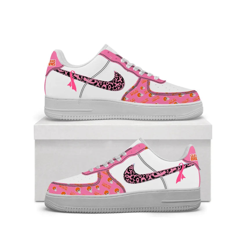 VIRAL EDITION - NEW CUSTOMIZED NFL29 CLB CLEVELAND BROWNS AF1 SNEAKERS