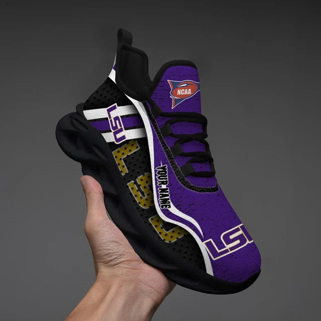 EXCLUSIVE EDITION - NEW CUSTOMIZED NCAA FBS29 LST LSU TIGERS CLUNKY SNEAKERS
