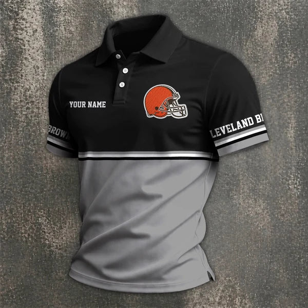 [SPECIAL OFFER] NEW CUSTOMIZED NFL29 CLB CLEVELAND BROWNS POLO SHIRT