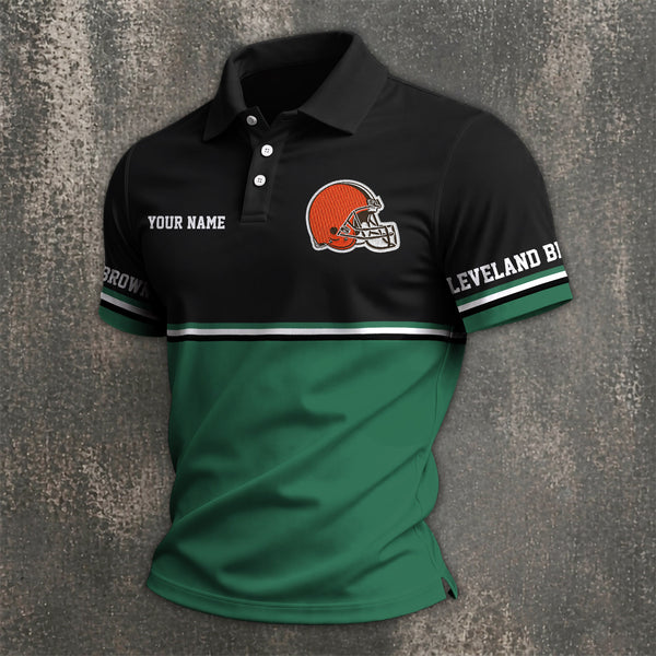 [SPECIAL OFFER] NEW CUSTOMIZED NFL29 CLB CLEVELAND BROWNS POLO SHIRT