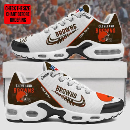 LIMITED EDITION - NEW CUSTOMIZED NFL29 CLB CLEVELAND BROWNS AIR MAX PLUS SNEAKERS