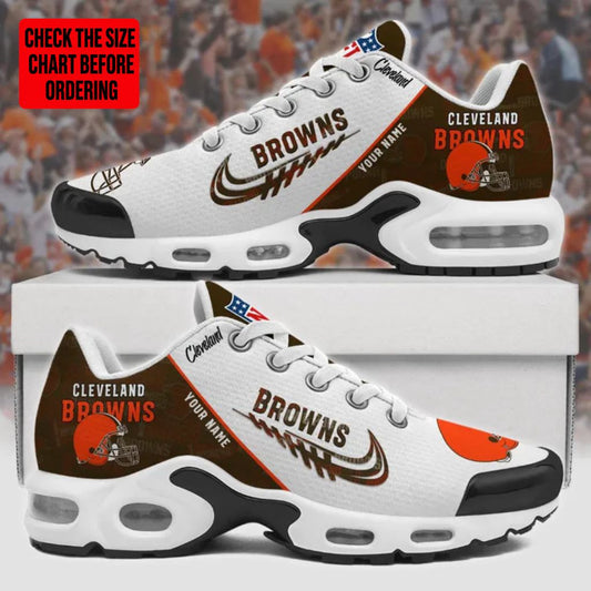 LIMITED EDITION - NEW CUSTOMIZED NFL29 CLB CLEVELAND BROWNS AIR MAX PLUS SNEAKERS