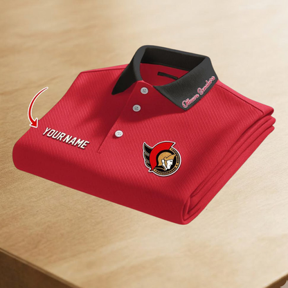 LIMITED EDITION - NEW CUSTOMIZED NHL29 OSN OTTAWA SENATORS POLO SHIRT