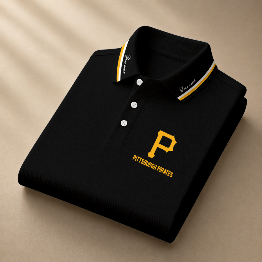LIMITED EDITION - NEW CUSTOMIZED MLB29 PHP PITTSBURGH PIRATES POLO SHIRT