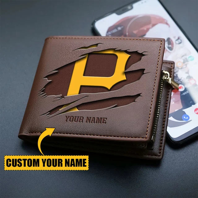 LIMITED EDITION - NEW CUSTOMIZED MLB29 PHP PITTSBURGH PIRATES LEATHER WALLET