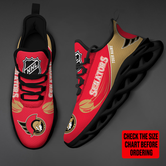 LIMITED EDITION - NEW CUSTOMIZED NHL29 OSN OTTAWA SENATORS CLUNKY SNEAKERS