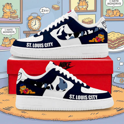 FINAL SALE - NEW CUSTOMIZED MLS29 SLC ST.L CITY x GARFIELD AF1 SNEAKERS
