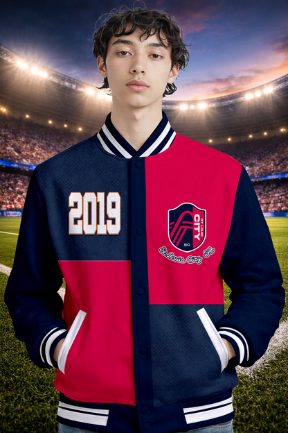 LIMITED EDITION - NEW CUSTOMIZED MLS29 SLC ST.L CITY SATIN VARSITY & BASEBALL JACKET