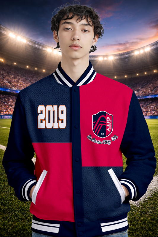 LIMITED EDITION - NEW CUSTOMIZED MLS29 SLC ST.L CITY SATIN VARSITY & BASEBALL JACKET
