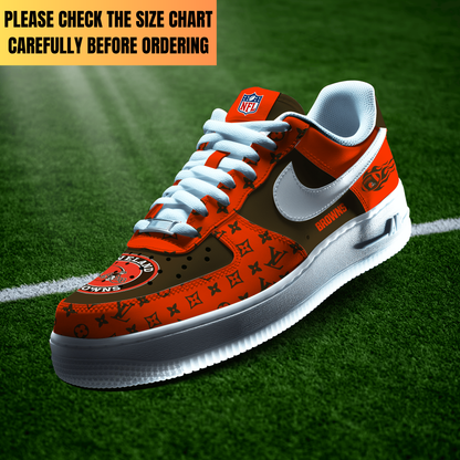 LIMITED EDITION - NEW CUSTOMIZED NFL29 CLB CLEVELAND BROWNS AF1 SHOES