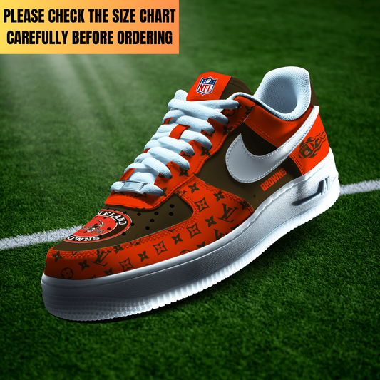 LIMITED EDITION - NEW CUSTOMIZED NFL29 CLB CLEVELAND BROWNS AF1 SHOES