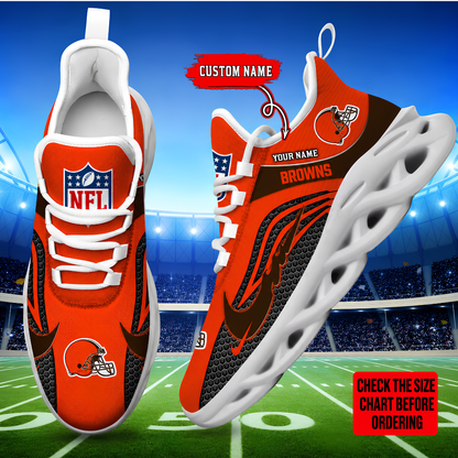 [SPECIAL OFFER] NEW CUSTOMIZED NFL29 CLB CLEVELAND BROWNS UNISEX CLUNKY SNEAKERS