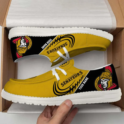 [SUPER SALE] NEW CUSTOMIZED NHL29 OSN OTTAWA SENATORS PREMIUM LOAFER SHOES