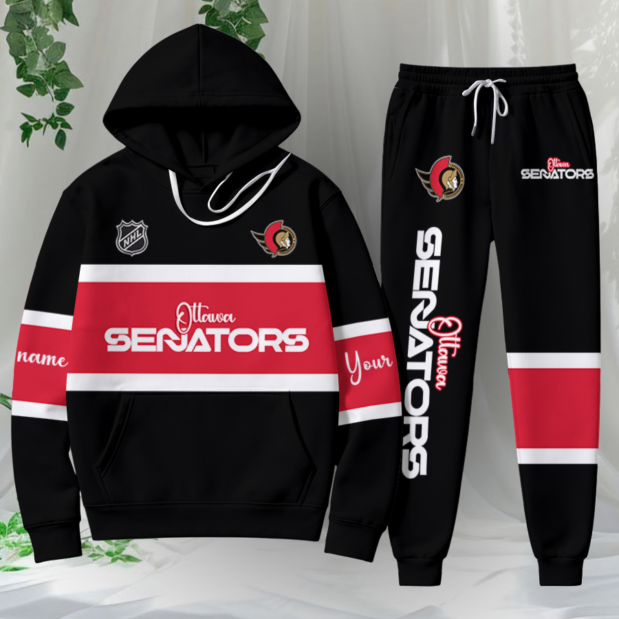 LIMITED EDITION - NEW CUSTOMIZED NHL29 OSN OTTAWA SENATORS HOODIE & SWEATPANTS SET