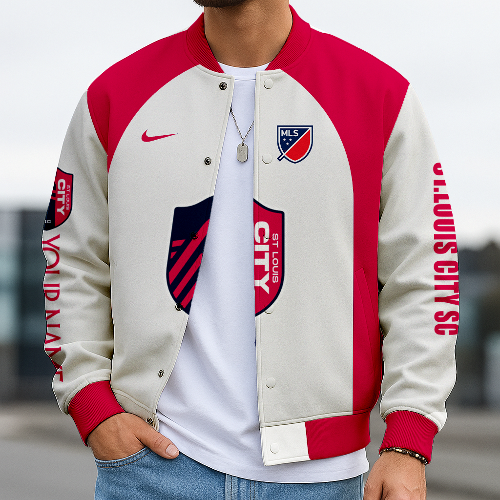 LIMITED EDITION - NEW CUSTOMIZED MLS29 SLC ST.L CITY SATIN VARSITY & BASEBALL JACKET