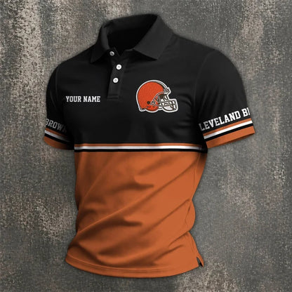 [SPECIAL OFFER] NEW CUSTOMIZED NFL29 CLB CLEVELAND BROWNS POLO SHIRT