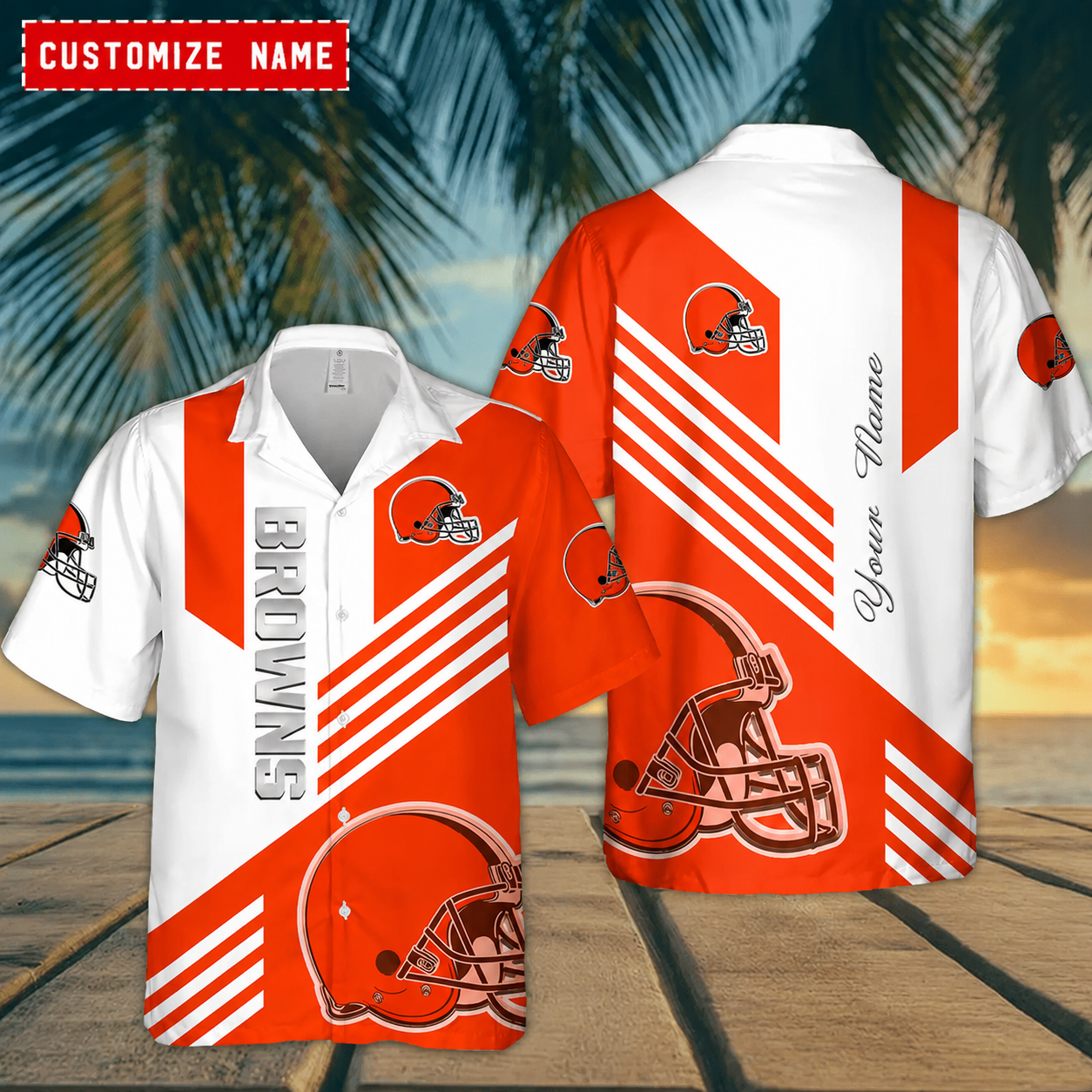 [SPECIAL OFFER] NEW CUSTOMIZED NFL29 CLB CLEVELAND BROWNS UNISEX HAWAIIAN SHIRT