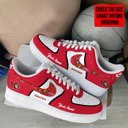 LIMITED EDITION - NEW CUSTOMIZED NHL29 OSN OTTAWA SENATORS AF1 SHOES