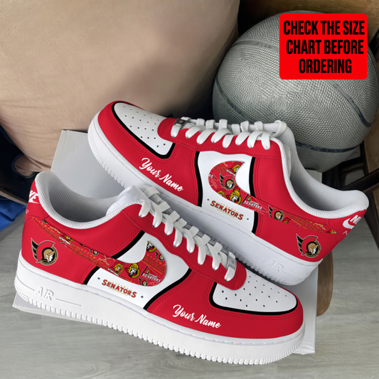LIMITED EDITION - NEW CUSTOMIZED NHL29 OSN OTTAWA SENATORS AF1 SHOES